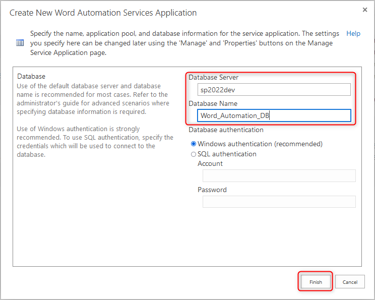 New Service Settings Two